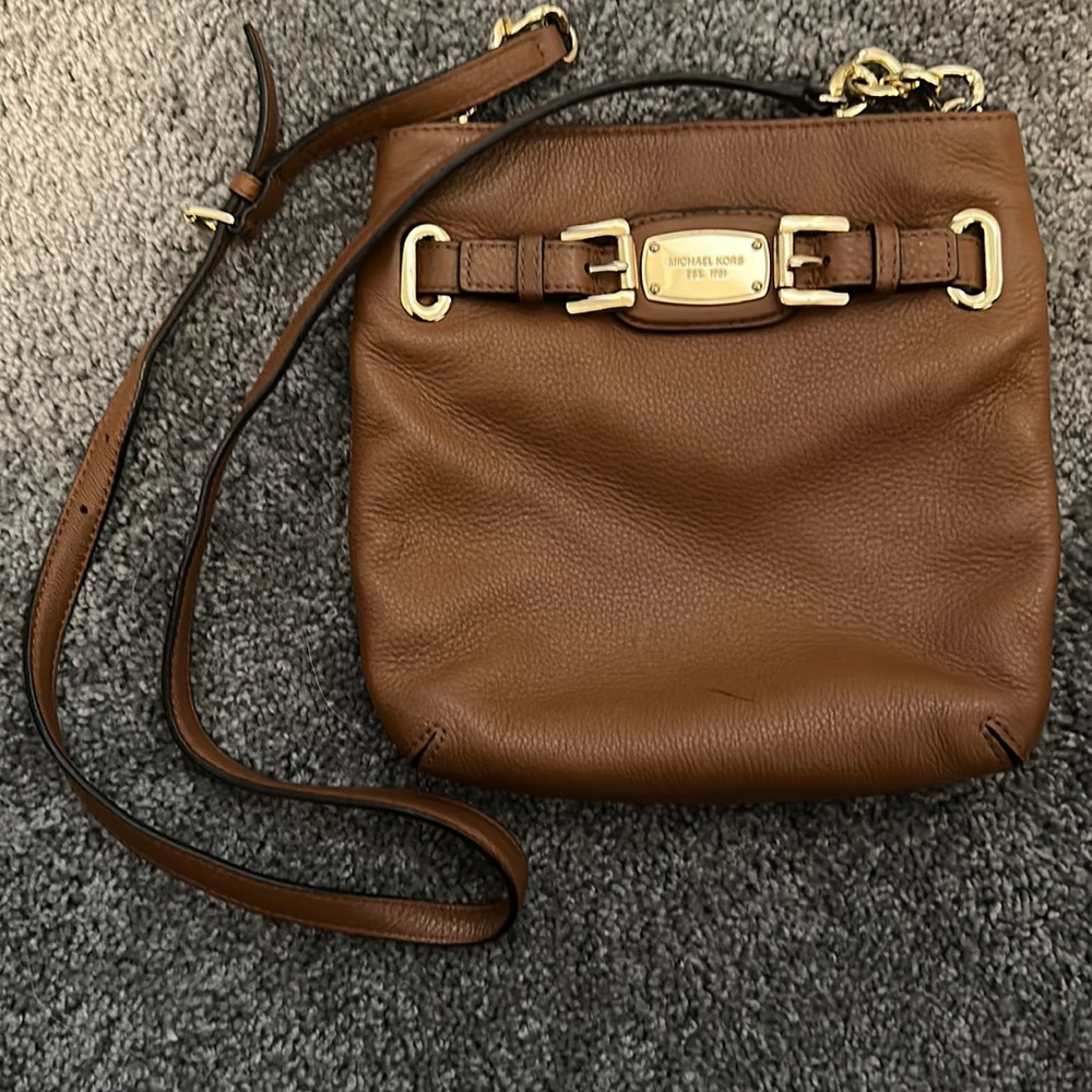 Saddle brown, Michael Kors, leather Crossbody bag